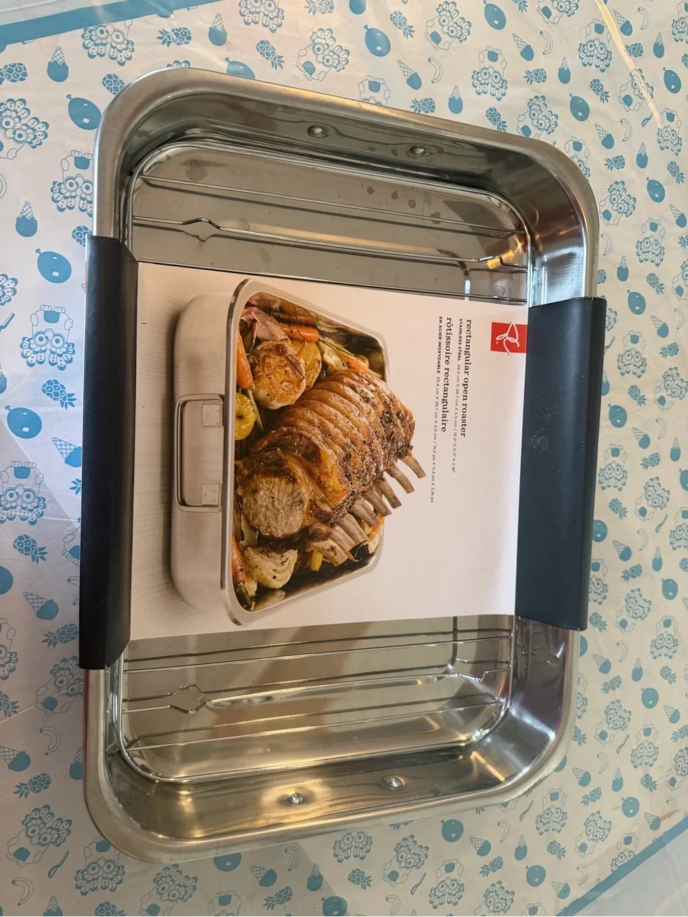 Stainless Steel Open Roaster Rectangular Pan - Picture 2 of 4